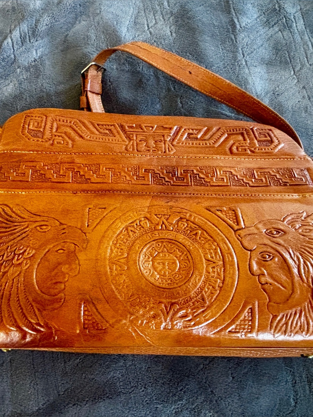 Avelar’s Productos Embossed Leather Bag Mexico Guadalajara